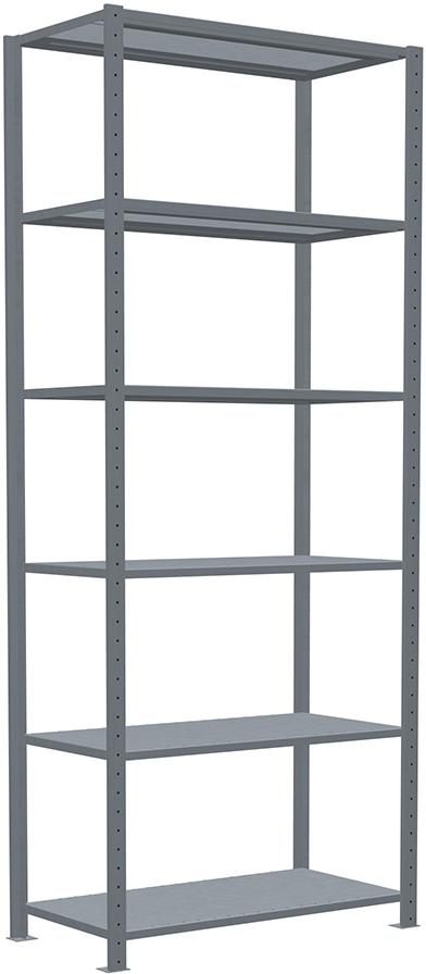 Steckregal B1000xT500xH2500 mm Grundfeld 6 Böden vzk Fachlast 250kg