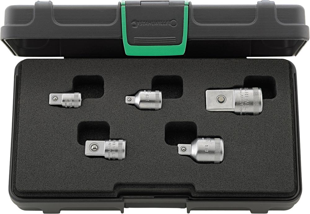 Vergrößerungsstück-/ Reduzierstück-Satz 1/4" -3/4" 5-teilig Stahlwille
