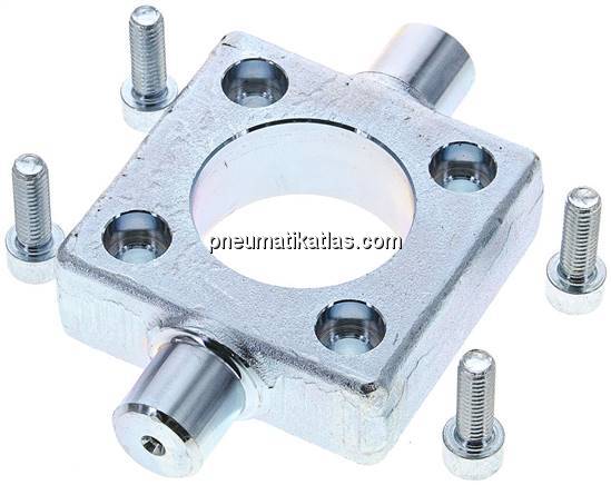 ISO 15552-Flanschschwenkbefestigung 40 mm, Stahl verzinkt