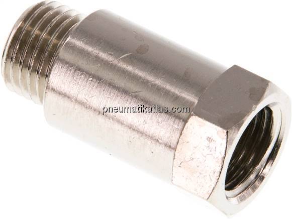 Gewindeverlängerung G 1/4"-27mm, Messing vernickelt